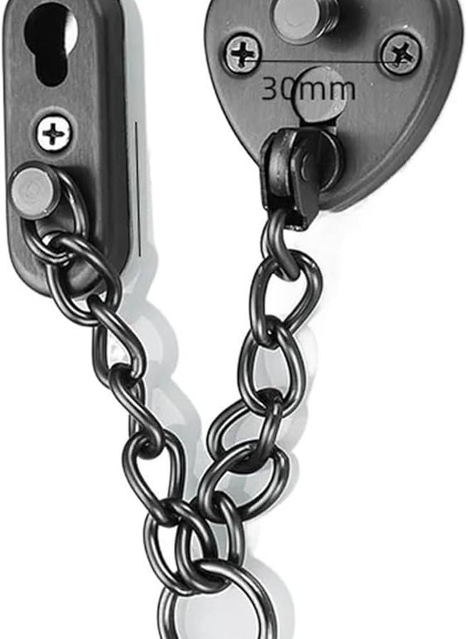 Love Gun Grey Stainless Steel No Drill Hotel Room Door Lock Anti Theft Security Bolt Pin - Image 2