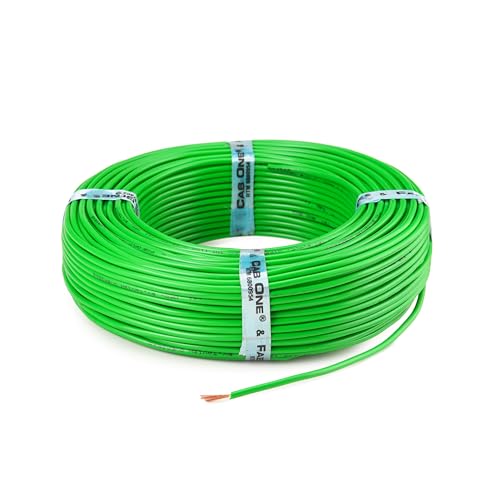 CabONE Lite 0.75 Sq mm Electrical Wire - 90m Blue Single Core CCA Copper Wire | Fire Retardant PVC Insulation for Domestic Wiring Green - Image 3