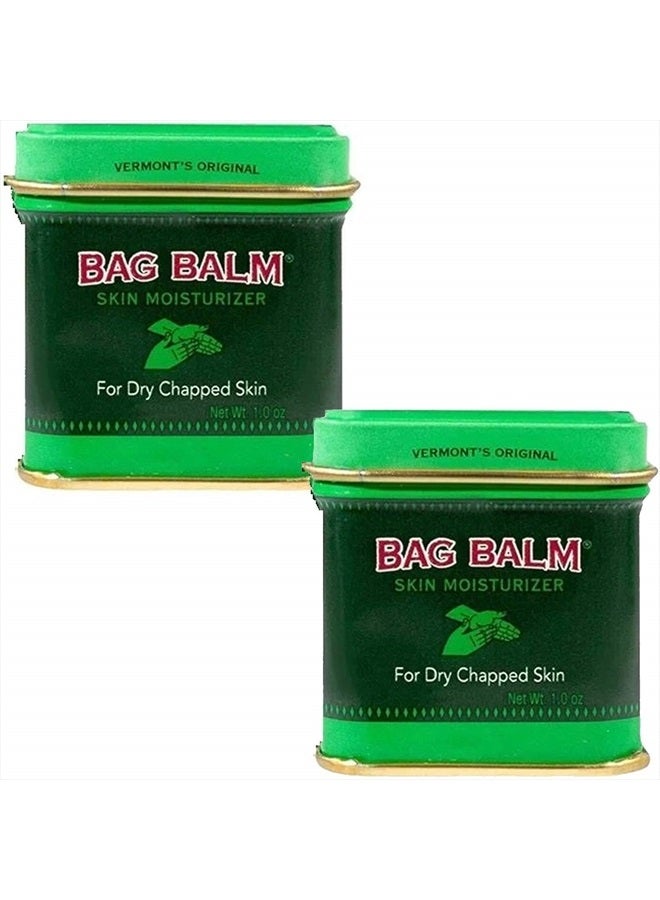 Bag Balm Vermont's Original for Dry Chapped Skin Conditions (1 Ounce Tin (2 Pack)) - Image 1
