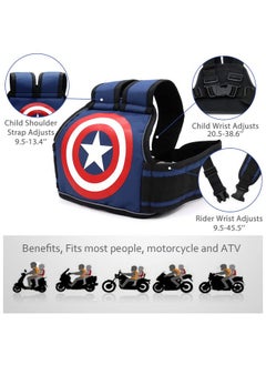 Snowie Soft Kids Safety Belt For Two Wheeler With Reflective Strips,Portable Seat Belt Children Motorcycle Harness For Motorcycle Bike,Adjustable Safety Harness For Boys Girls(2-12Years),Multicolor  - Image 2
