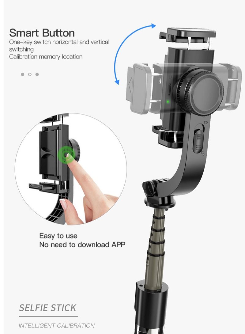 Sharpdo Multi-function Bluetooth Mobile Phone Selfie Stick Gimbal Single-axis Anti-shake Tripod - Image 5