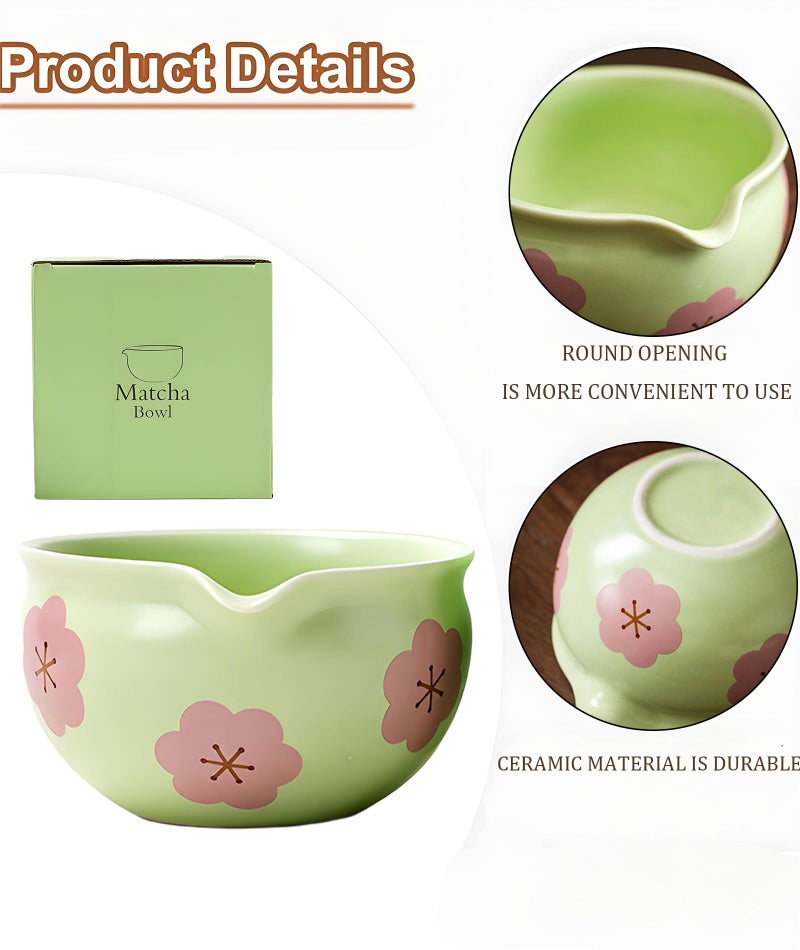 CartHome Matcha Bowl, Traditional Japanese Style Ceramic Chawan for Matcha Tea Preparation, Handcrafted Design for Home and Office Use Perfect for Tea Preparation Station and Kitchen - Image 3