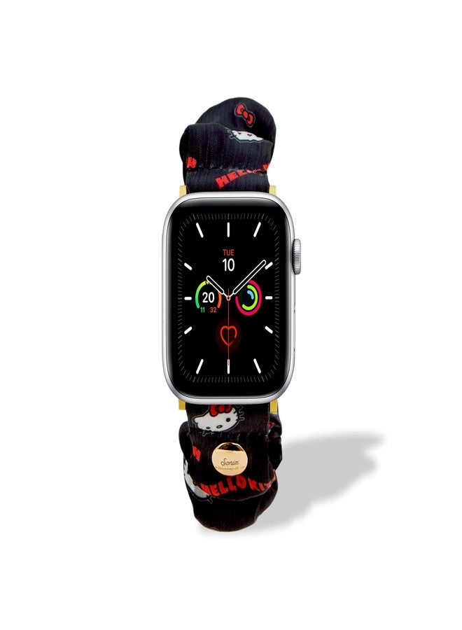 سونيكس سوار ساعة سونيكس × سانريو سكرانشي متوافق مع ساعة أبل 41 مم/40 مم/38 مم - هيلو كيتي الكلاسيكية (أسود) - Image 3