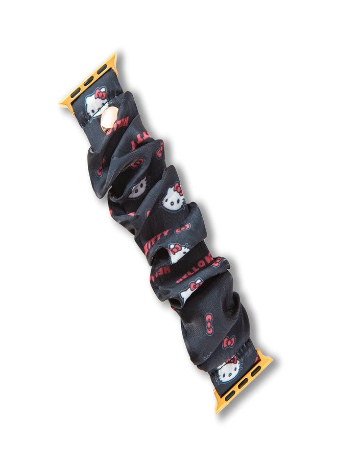 سونيكس سوار ساعة سونيكس × سانريو سكرانشي متوافق مع ساعة أبل 41 مم/40 مم/38 مم - هيلو كيتي الكلاسيكية (أسود) - Image 2