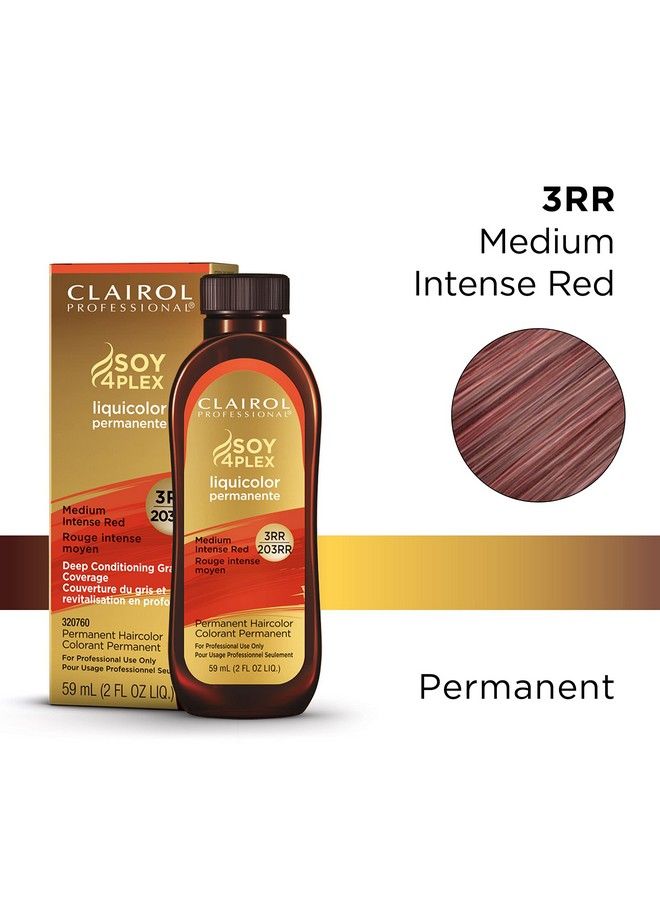 CLAIROL PROFESSIONAL Permanent Liquicolor For Dark Hair Color 3Rr Mediumium Intense Red 2 Oz - Image 3