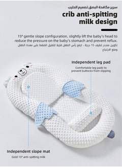 MIXDE Baby Nest Bed Infant Lounger with Anti-Reflux Feeding Set - Includes Toddler nests, Crib Wedge Pillow, and Anti-Slip Foot Mat - Nursing Pillows for Breastfeeding - Ensures Better Night's Sleep  - Image 4