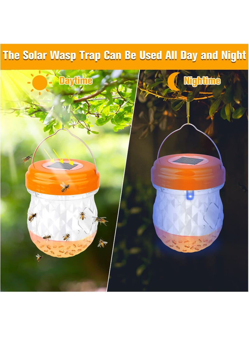 Barakah Wasp Trap, Bee Traps Catcher, Outdoor Wasp Deterrent Killer Insect Catcher, Wasp Killer Hornet Traps Non-Toxic Reusable Yellow Jacket Traps for Garden/Farm/Patio Hanging (2 Pack, Orange) - Image 4