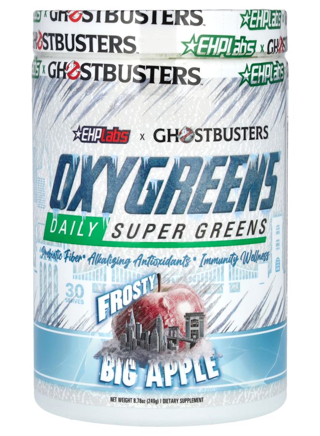 EHPLabs Ghostbusters Oxygreens Daily Super Greens Frosty Big Apple 8.78 oz (249 g)