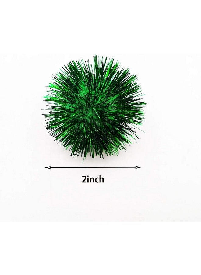BallHull 40 Pcs 2 Inch Assorted Color Flash Ball Cat's Favorite Toy Ball Tinsel Pom Poms Flash for Kittens Exercise and Multiple Cats Play and Chase - Image 2