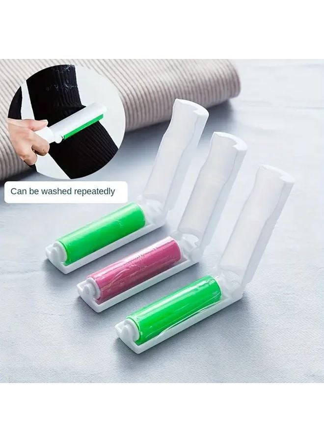 Foldable Washable Sticky Hair Remover Roller 5pcs Set Random Color Portable Lint Pet Hair Remover - Image 5