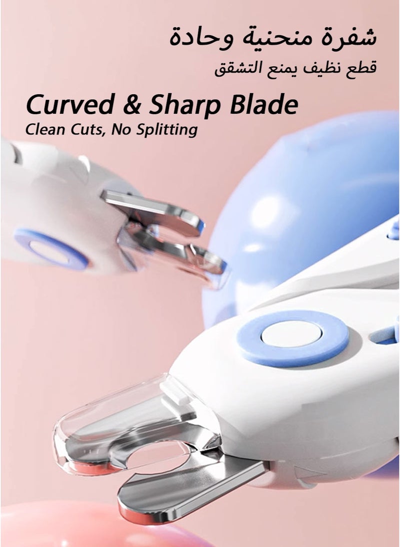 مقص اظافر قطط مع إضاءة LED | إضاءة عالية الوضوح لتحديد خط النزف | مزود بمبرد أظافر مدمج وتصميم نوابض | واقي من الشظايا ومقبض مريح | قص أظافر قطط احترافي وآمن - Image 4