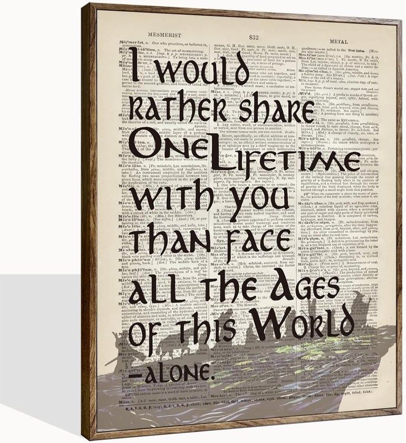 WKYAER Framed LOTR Quote Canvas Art - Image 1