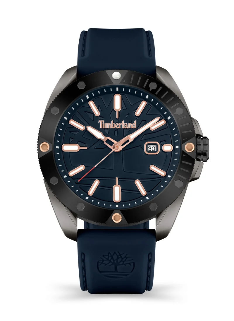 تمبرلاند Carrigan Men's Watch 44mm Analog Navy Dial Navy Silicone Strap