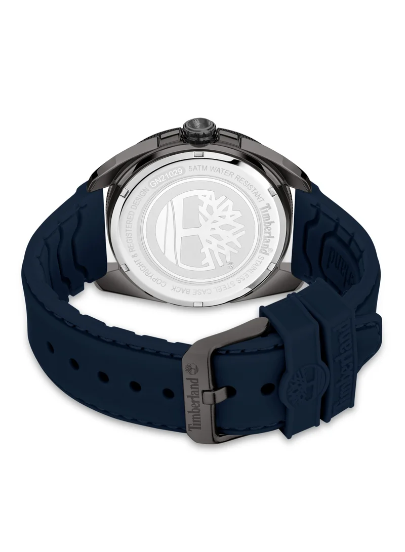 Timberland Carrigan Men's Watch 44mm Analog Navy Dial Navy Silicone Strap