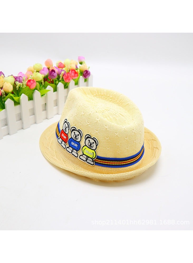 KUYING New 1-8-Year-Old Children's Cartoon Sunscreen Hat 