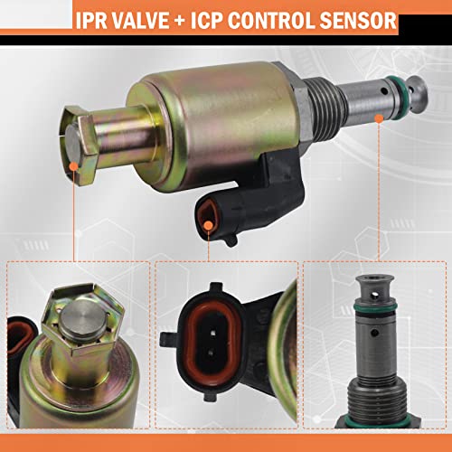 KGGMGUG 7.3L Fuel Injection Pressure Regulator - IPR Valve & ICP Control Sensor With Electrical Connector Pigtail 1841217C91 For 1994-2003 F250 F350 F450 F550 E350 E450 E550 Excursion F81A9C968AA - Image 3