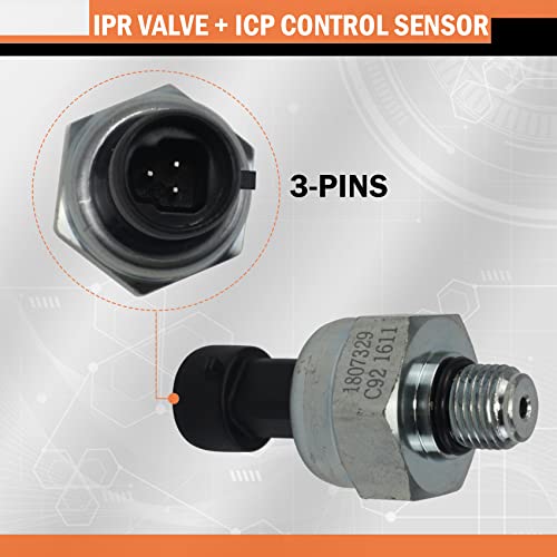 KGGMGUG 7.3L Fuel Injection Pressure Regulator - IPR Valve & ICP Control Sensor With Electrical Connector Pigtail 1841217C91 For 1994-2003 F250 F350 F450 F550 E350 E450 E550 Excursion F81A9C968AA - Image 5