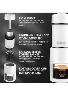 STARESSO STARESSO Portable Espresso Maker Small Eepresso Cappuccino Coffee Machine,Travel Coffee Maker Small Press Hand Coffee Maker Espresso Machine for Camping, Travel Office Home Sailing  - Image 3