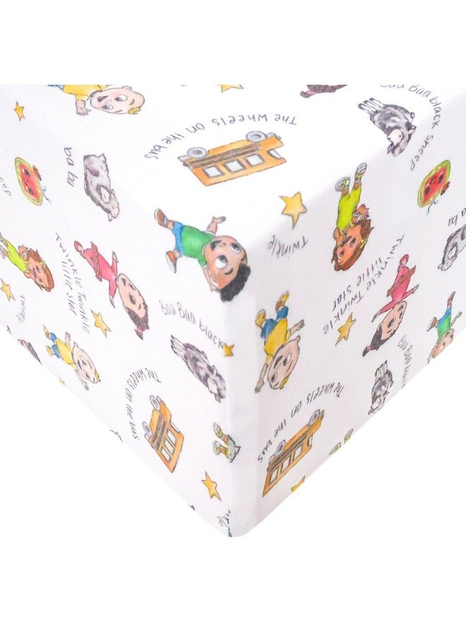Copper Pearl Premium Fitted Knit Crib Sheet/Toddler Sheet CoComelon Friends - Image 1