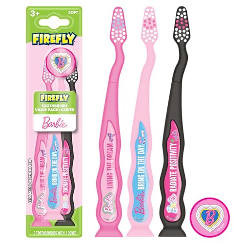 Firefly Barbie Toothbrush Value Pack Soft Bristle Toothbrush for Kids 3 3 Ct - Image 2
