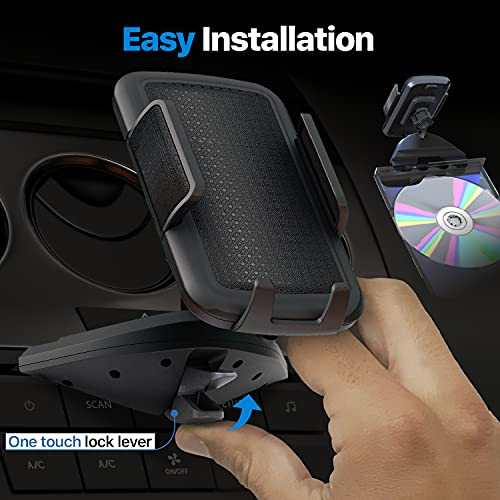 Bestrix Cell Phone Holder for Car, CD Slot Car Phone Holder, Hands Free Car Mount with Strong Grip Universal for iPhone14/13/12/11/11Pro/Xs MAX/XR/XS/X/8/7/6 Plus, Galaxy S22/S21/S20/S10+/S10e/S9/S9+ - Image 5