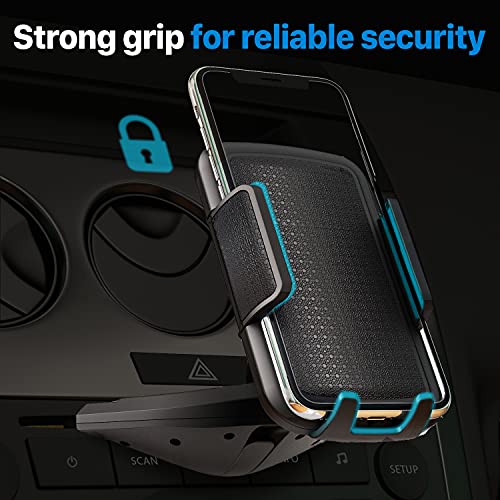 Bestrix Cell Phone Holder for Car, CD Slot Car Phone Holder, Hands Free Car Mount with Strong Grip Universal for iPhone14/13/12/11/11Pro/Xs MAX/XR/XS/X/8/7/6 Plus, Galaxy S22/S21/S20/S10+/S10e/S9/S9+ - Image 3