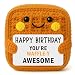 YUEYUQIU Birthday Waffle Gifts for Women Men Handmade Crochet Waffle Birthday Gifts for Friends Sister Coworker Bday Presents for Her Him Easter Basket Stuffers for Daughter Son Teen Boys Girls - Image 2