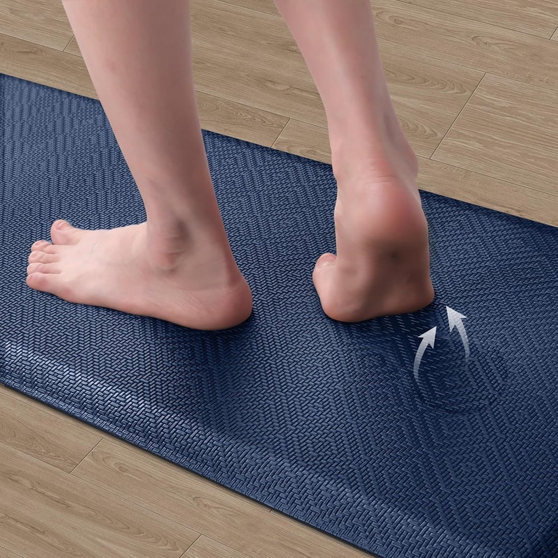 Mattitude Kitchen Mat Cushioned Anti-Fatigue Floor Mat Water Resistant Non-Slip Mats and Rugs Standing and Comfort Desk Mats for House Sink Office Laundry (Blue, 17.3"x39") - Image 3