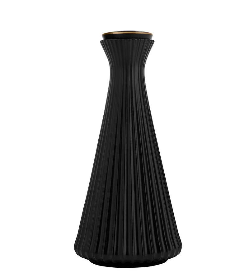 Shaze Shaze Lavo Water Carafe Stoneware Container with Pair of Glass Serveware Color Black  - Image 5