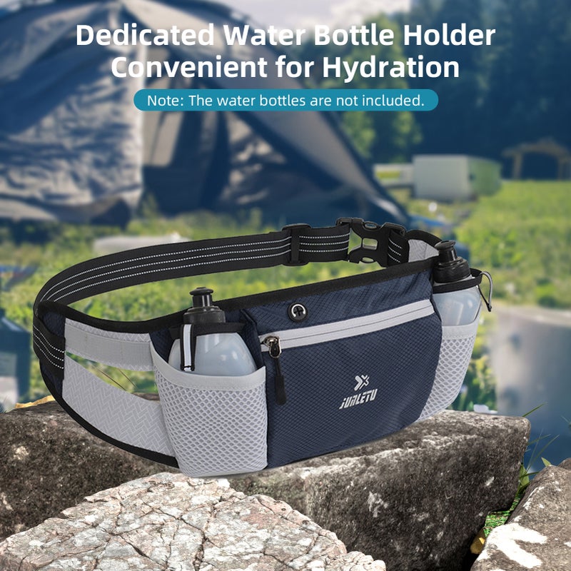 Running Belt Waist Pack Water Resistant Breathable Runners Belt Water Bottle Fanny Pack - Image 4