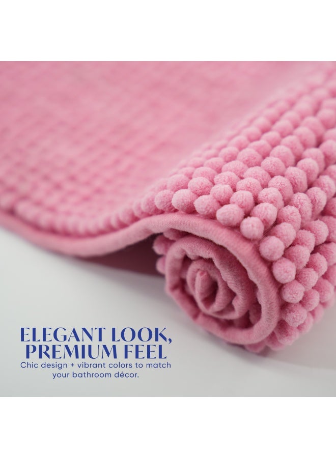 DIVEENAS Diveena's Non-Slip Bathroom Mat – 50x70cm Super Soft Microfiber Bath Mat, Quick-Dry & Machine Washable Bath Rug for Bathroom or Powder Room & Home | Rose - Image 4