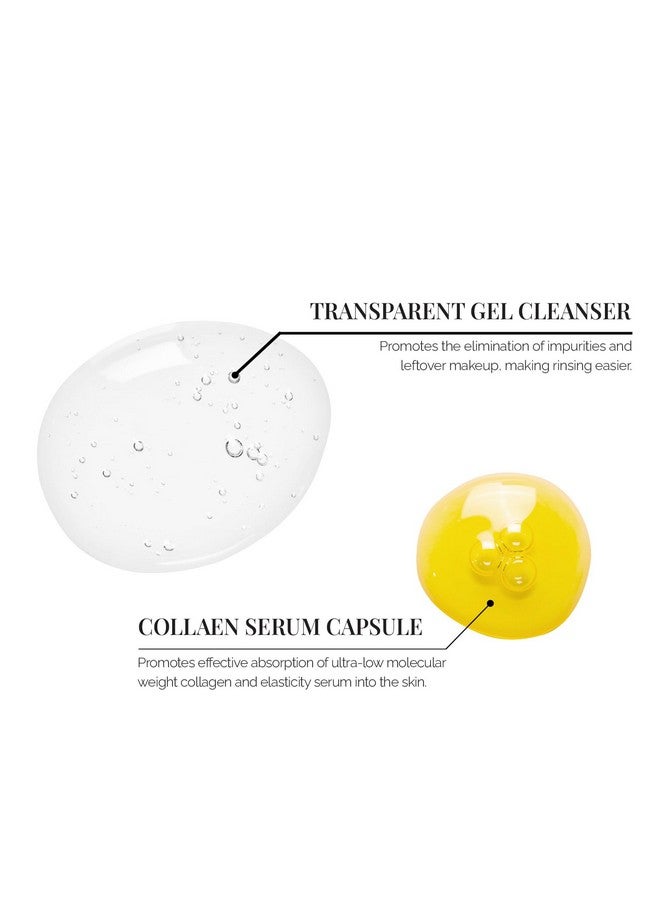 Troxederm Capsule Cleanser Daily Facial Gel Cleanser With Collagen Troxerutin Niacinamide Peptides Removes Makeup Exfoliates Impurities For All Skin Types 6.76 Fl. Oz - Image 5