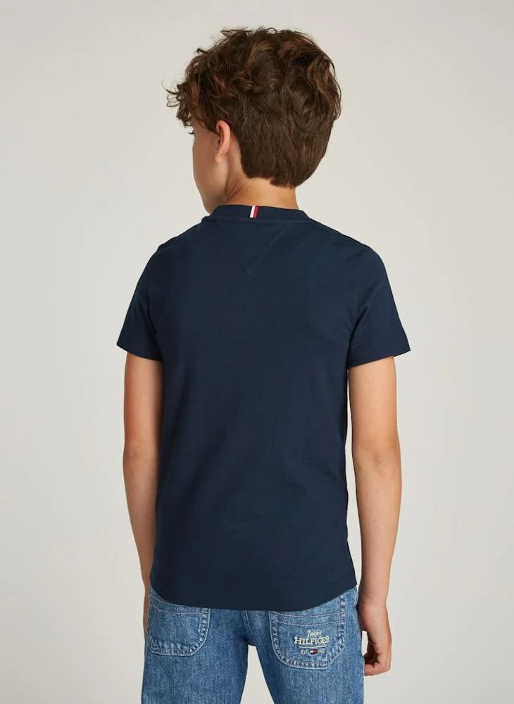 تومي هيلفيغر Youth Ribbed Regular T-Shirt