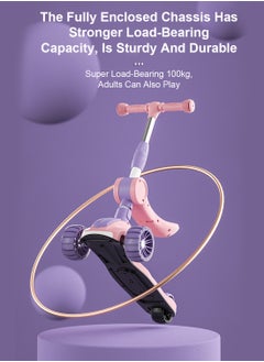 MaBaby 3 in 1 Kick Scooter for Kids with Flashing Wheel, Adjustable Height and Removable Seat, Foldable Scooter Outdoor Activities For Boys Girls  - Image 4