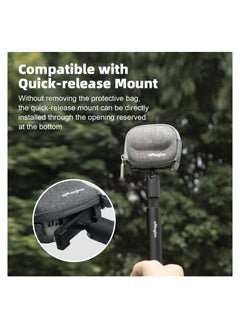 Y&D Small Carrying Case for Insta360 GO 3, Camera Accessories Kit Hard Protective Bag, Travel Bag Half Open Zipper Connectable to Selfie Stick Tripod, 3 Action  - Image 3