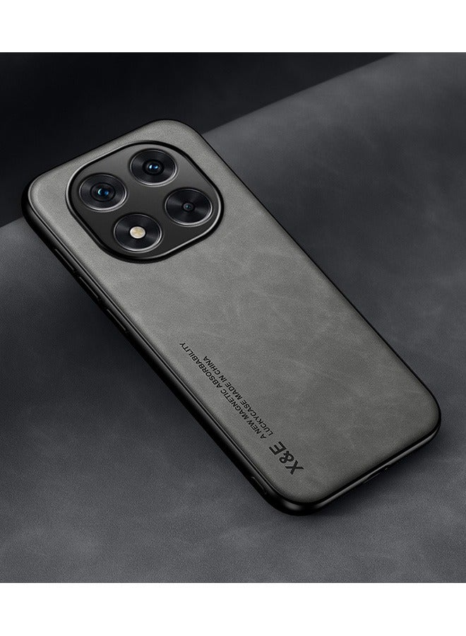 Case for Xiaomi Redmi Note 14 Pro 5G/ Xiaomi POCO X7 5G, Shockproof Case, Anti-Fall Drop Protection, PU+TPU+PC High Quality Materials, Cover Bumper Built-in Metal Plate for Xiaomi Redmi Note 14 Pro 5G/ Xiaomi POCO X7 5G (Grey) - Image 5
