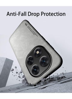 Generic Case for Xiaomi Redmi Note 14 Pro 5G/ Xiaomi POCO X7 5G, Shockproof Case, Anti-Fall Drop Protection, PU+TPU+PC High Quality Materials, Cover Bumper Built-in Metal Plate for Xiaomi Redmi Note 14 Pro 5G/ Xiaomi POCO X7 5G (Grey)  - Image 3