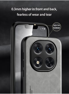 Generic Case for Xiaomi Redmi Note 14 Pro 5G/ Xiaomi POCO X7 5G, Shockproof Case, Anti-Fall Drop Protection, PU+TPU+PC High Quality Materials, Cover Bumper Built-in Metal Plate for Xiaomi Redmi Note 14 Pro 5G/ Xiaomi POCO X7 5G (Grey)  - Image 4