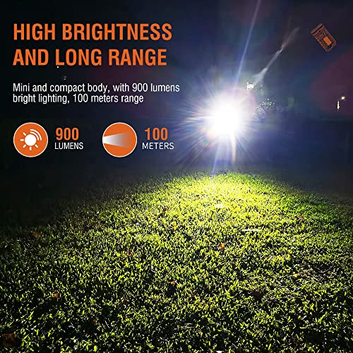 BORUIT V3 Small Powerful EDC Flashlight with Red UV Blue Light -Super Brigh Rechargeable Mini Pocket LED Keychain Flash Light - 10 Mode, USB-C, IP65 Waterproof, Magnet - Image 3