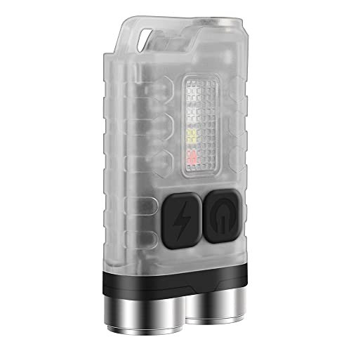 BORUIT V3 Small Powerful EDC Flashlight with Red UV Blue Light -Super Brigh Rechargeable Mini Pocket LED Keychain Flash Light - 10 Mode, USB-C, IP65 Waterproof, Magnet - Image 1