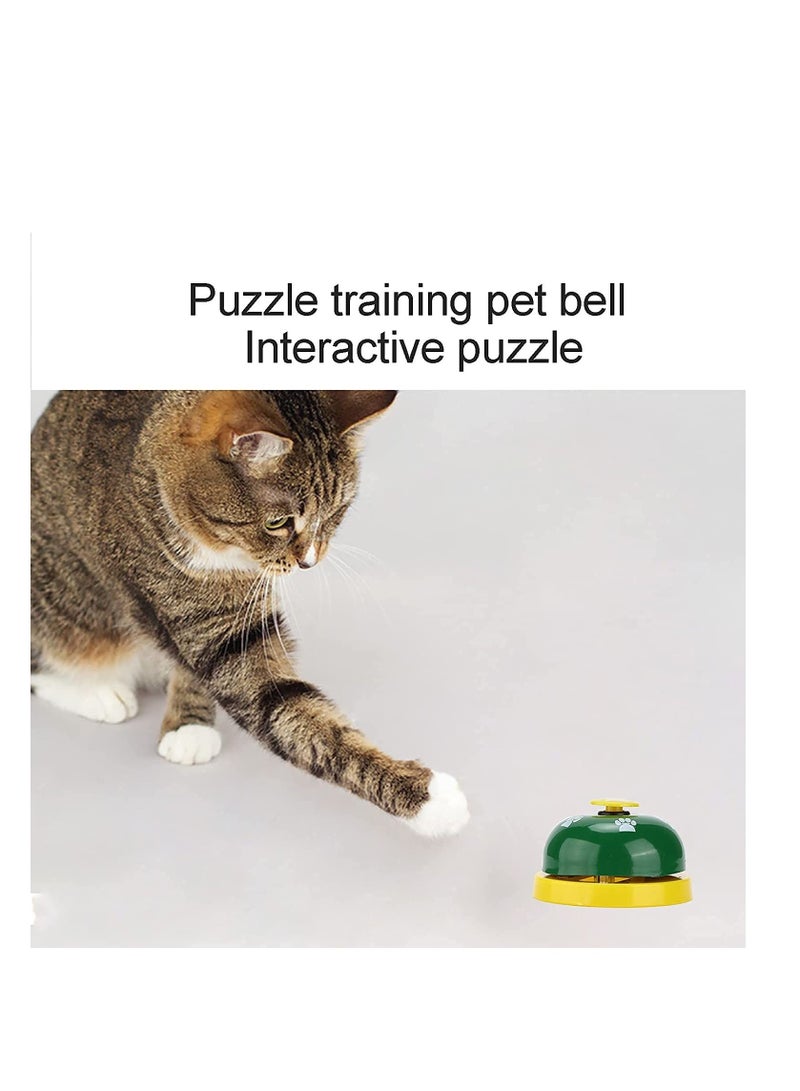 جرس تدريب الحيوانات الأليفة بتصميم آثار الأقدام – أزرار جرس للتواصل للكلاب والقطط الصغيرة – أخضر متعدد الألوان - Image 3