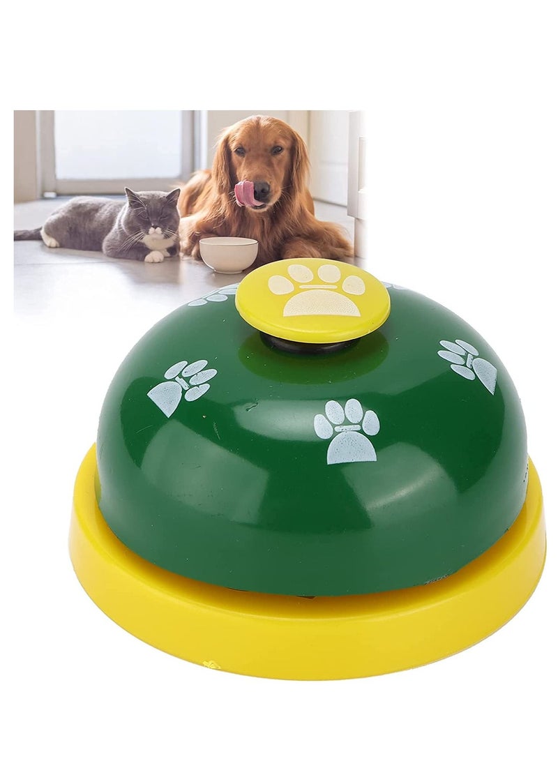 جرس تدريب الحيوانات الأليفة بتصميم آثار الأقدام – أزرار جرس للتواصل للكلاب والقطط الصغيرة – أخضر متعدد الألوان - Image 4