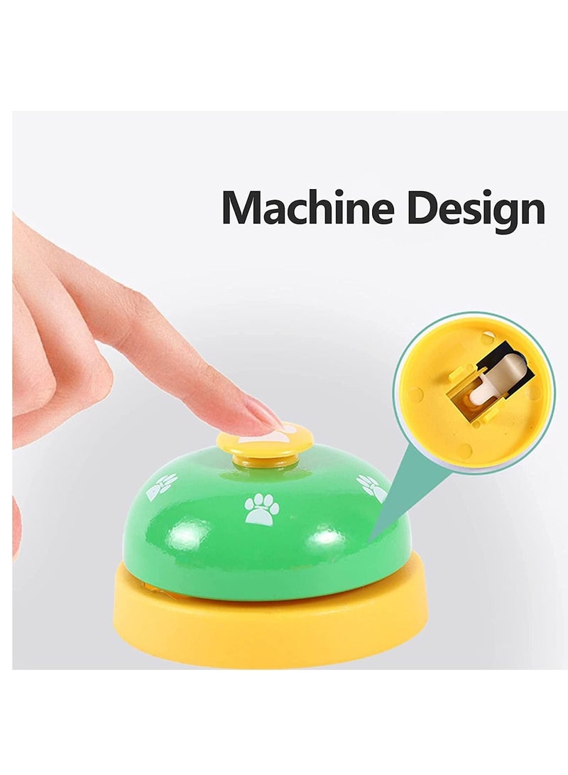 جرس تدريب الحيوانات الأليفة بتصميم آثار الأقدام – أزرار جرس للتواصل للكلاب والقطط الصغيرة – أخضر متعدد الألوان - Image 2