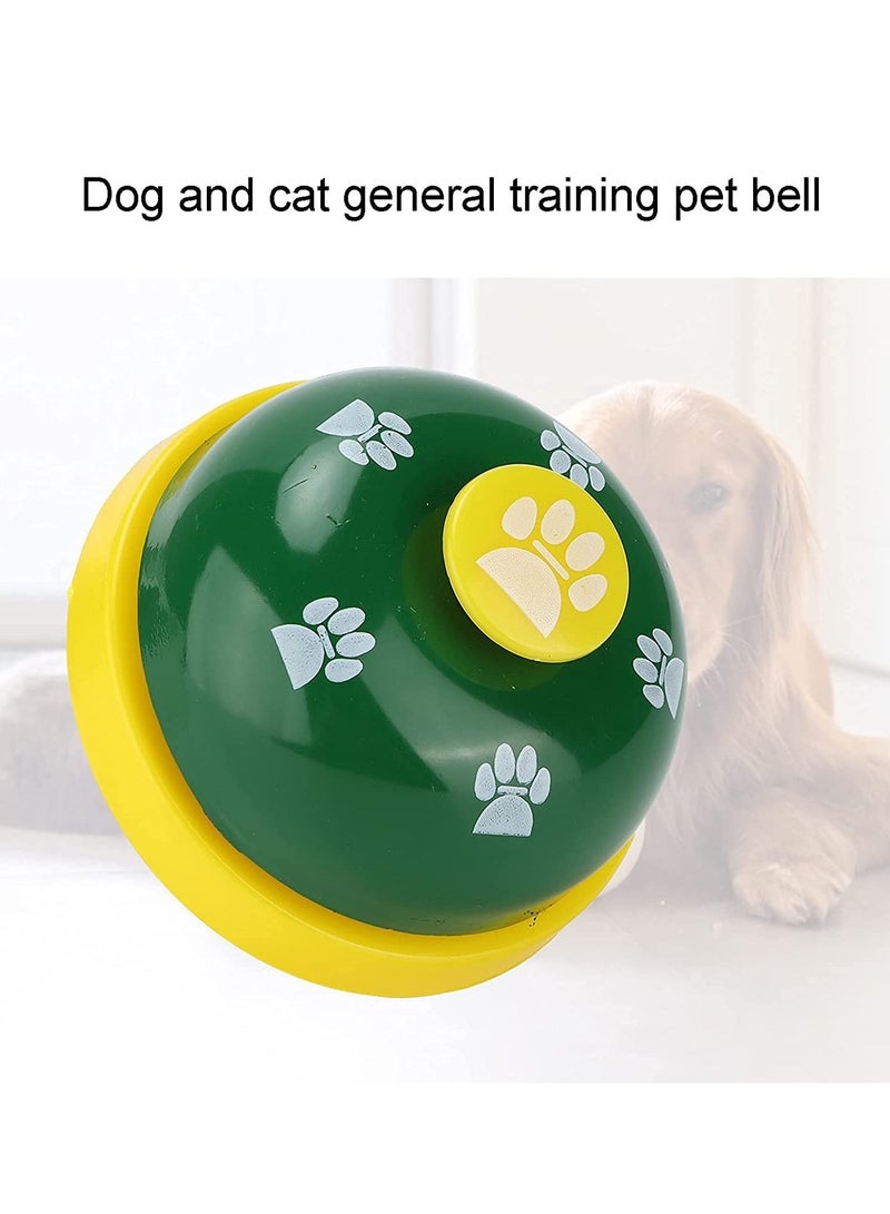 جرس تدريب الحيوانات الأليفة بتصميم آثار الأقدام – أزرار جرس للتواصل للكلاب والقطط الصغيرة – أخضر متعدد الألوان - Image 1
