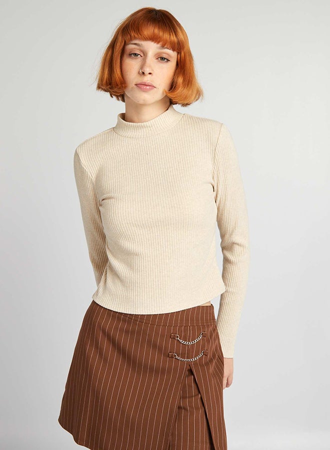 Kiabi Cropped ribbed polo neck sweater  - Image 3