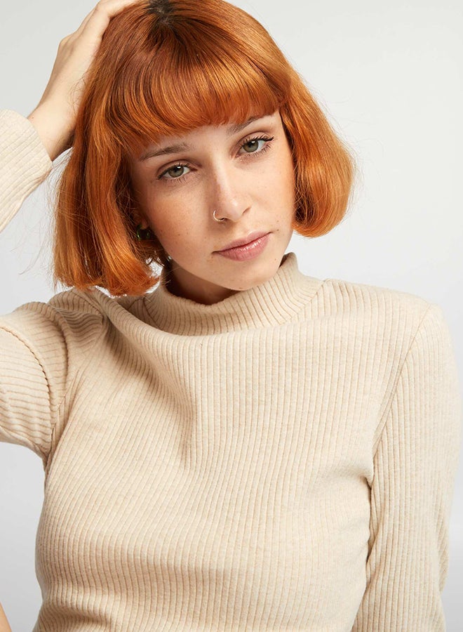 Kiabi Cropped ribbed polo neck sweater  - Image 2