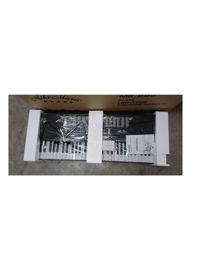 null - Mike Music 61 Keys Full Size Electronic Piano Keyboard portable Musical Instrument (825 with Bag) - Image 1