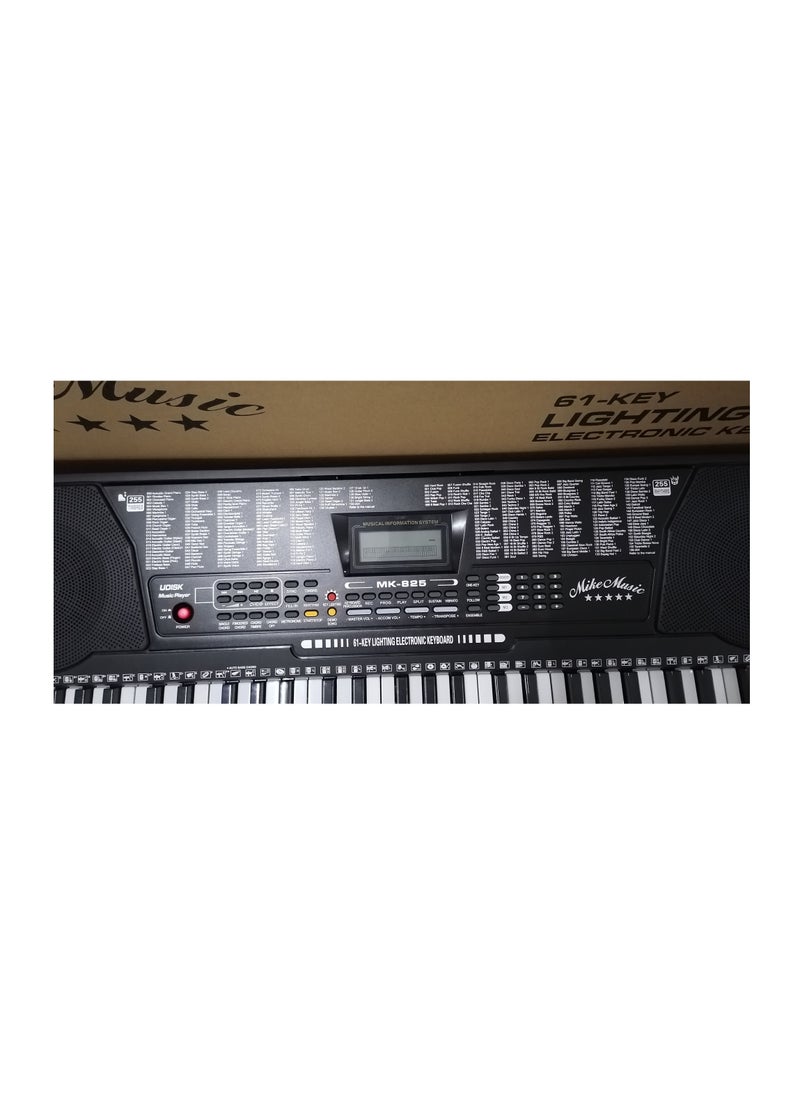 null - Mike Music 61 Keys Full Size Electronic Piano Keyboard portable Musical Instrument (825 with Bag) - Image 1