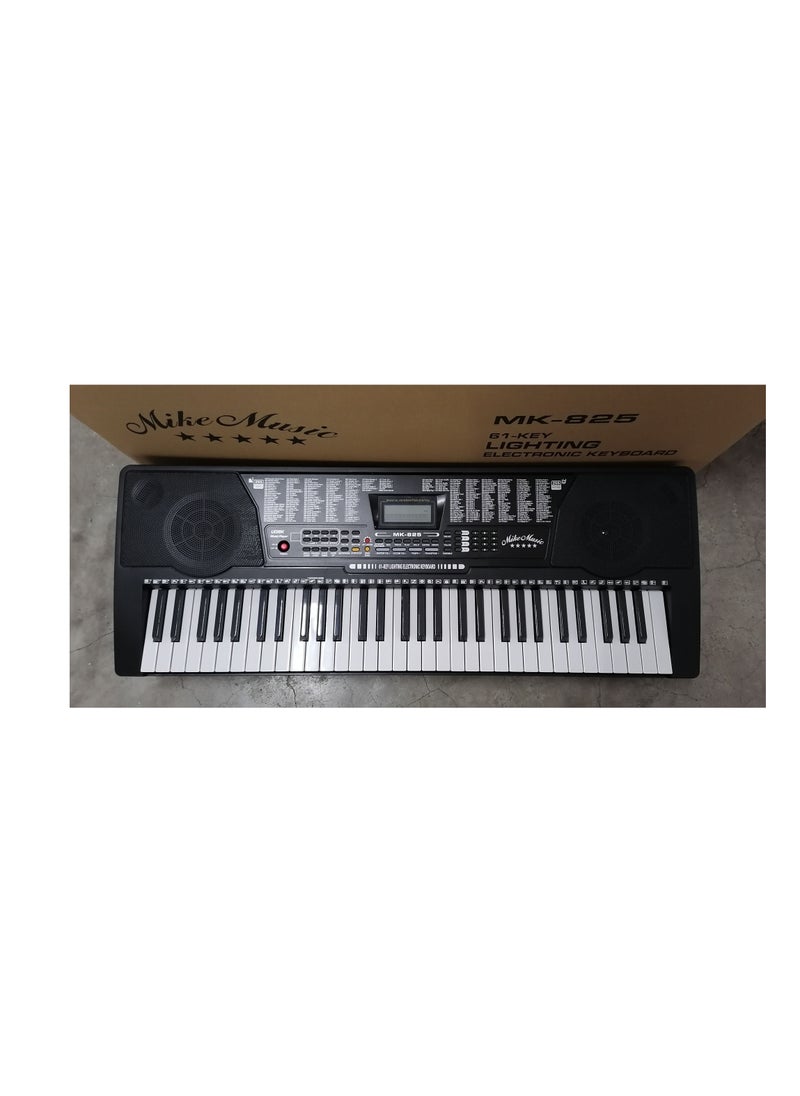 null - Mike Music 61 Keys Full Size Electronic Piano Keyboard portable Musical Instrument (825 with Bag) - Image 1