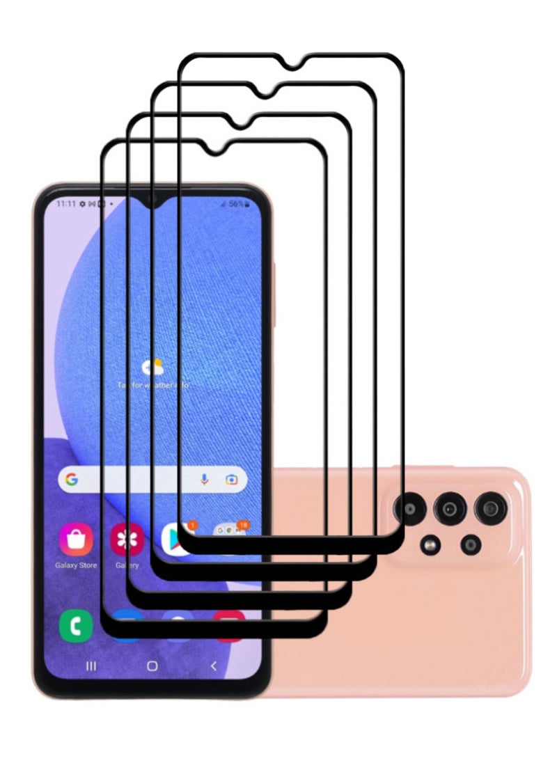 ACLIX 4 Pieces Antistatic ESD Dustproof Premium Quality High Definition Tempered Glass Screen Protector Designed For Samsung Galaxy A23 - Image 1